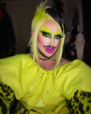 Laila McQueen Instagram - You can probably tell but appetizers are where I really express myself. 
-
-
Hair @wigsandgrace butchered by me 
Dress @christopherjohnrogers 
Tailoring @theladyhyde 
Bow & gloves by me 
Eyes @ardellbeauty @kimchichicbeauty @sensoriumbeauty @shroudcosmetics 
Lips @danessa_myricks 
Blush @sugarpill