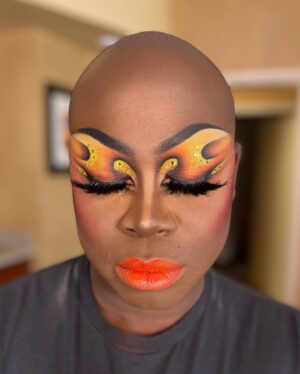 Laila McQueen Instagram - Last weeks stop on @werehere brought us to St George Utah, where we had one of my personal favorite entrance looks. 
The directive was mimic the organic nature of where we would be shooting and I’m just obsessed with what the whole team did to achieve this entire look. Very proud of all of us <3
-
The makeup I did is heavily inspired by the incomparable talents of @naezrahlooks - Truly one of the best makeup artist out there and have been in complete awe of their mind and work for years. 
Hair @wigsandgrace 
Outfit @realdominocouture