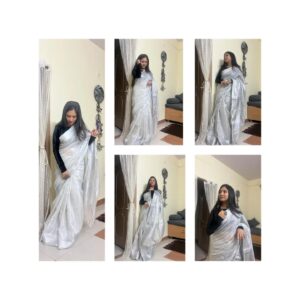 Laksha Shetty Instagram - Gorgeous naari in gorgeous saree 😍💃🤍
.
.
.
.
.
.
.
.
.
.
.
.
.
.
.
.
.
.

#saree #sareelove #instagood #gorgeous #naari #instalife #instapic ##instafam #instagram #live #love #laugh #happyme #happysoul #happymind