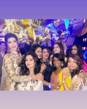 Lakshmi Manchu Instagram - Reconnecting with my Chennai buddies amidst all the madness and fun was incredible. The bond we share is pure and heartfelt. Wishing Varu and Nikki a lifetime of happiness together. Thank you all for including me in your festivities. Special shout-out to the OG, Radhika Garu, for the endless laughter and deep conversations that left my stomach hurting. To each one of you both, in this picture and beyond, thank you for the unwavering love and inclusion. Time simply disappears when I’m with you.