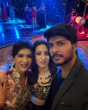 Lakshmi Manchu Instagram - Reconnecting with my Chennai buddies amidst all the madness and fun was incredible. The bond we share is pure and heartfelt. Wishing Varu and Nikki a lifetime of happiness together. Thank you all for including me in your festivities. Special shout-out to the OG, Radhika Garu, for the endless laughter and deep conversations that left my stomach hurting. To each one of you both, in this picture and beyond, thank you for the unwavering love and inclusion. Time simply disappears when I’m with you.
