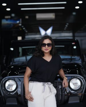 Lakshmi Nakshathra Instagram - Meet The Newest Member Of My Garage 💫
THAR ! 

#newcar #thar #mahindra #lakshminakshathra 
@mahindrathar 

📸. @libzalonso