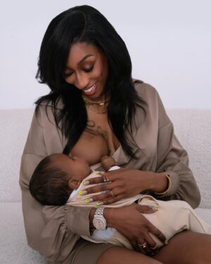Lala Milan Instagram - My First Mother’s Day🥹 I still can’t believe I’m a MOM! Today is so special to me not only because I’m celebrating myself, but I’m continuously celebrating my mom as well. 

For me, I’m only 4 months in with a lifetime to go, but baby boy has turned me into a whole softy.. I literally cried with him once because he was crying (he hates being in his car seat😩). He wakes up every morning with a smile on his face while looking into my eyes.. that’s the best part of waking up! I don’t need no Folgers in my cup😅 I could go on but I’d need more space. 

To my mom, you the realest ni- .. National treasure, on my team. Thank you for always being there for me. I still can’t believe you moved to California because you refuse to let any one else be a nanny to your grandson. I thank God for you. I’m posting you today but I celebrate you everyday. I love you deeply❤️ 

Happy Mother’s Day to all the Mothers out there! Give yourself grace🫶🏾