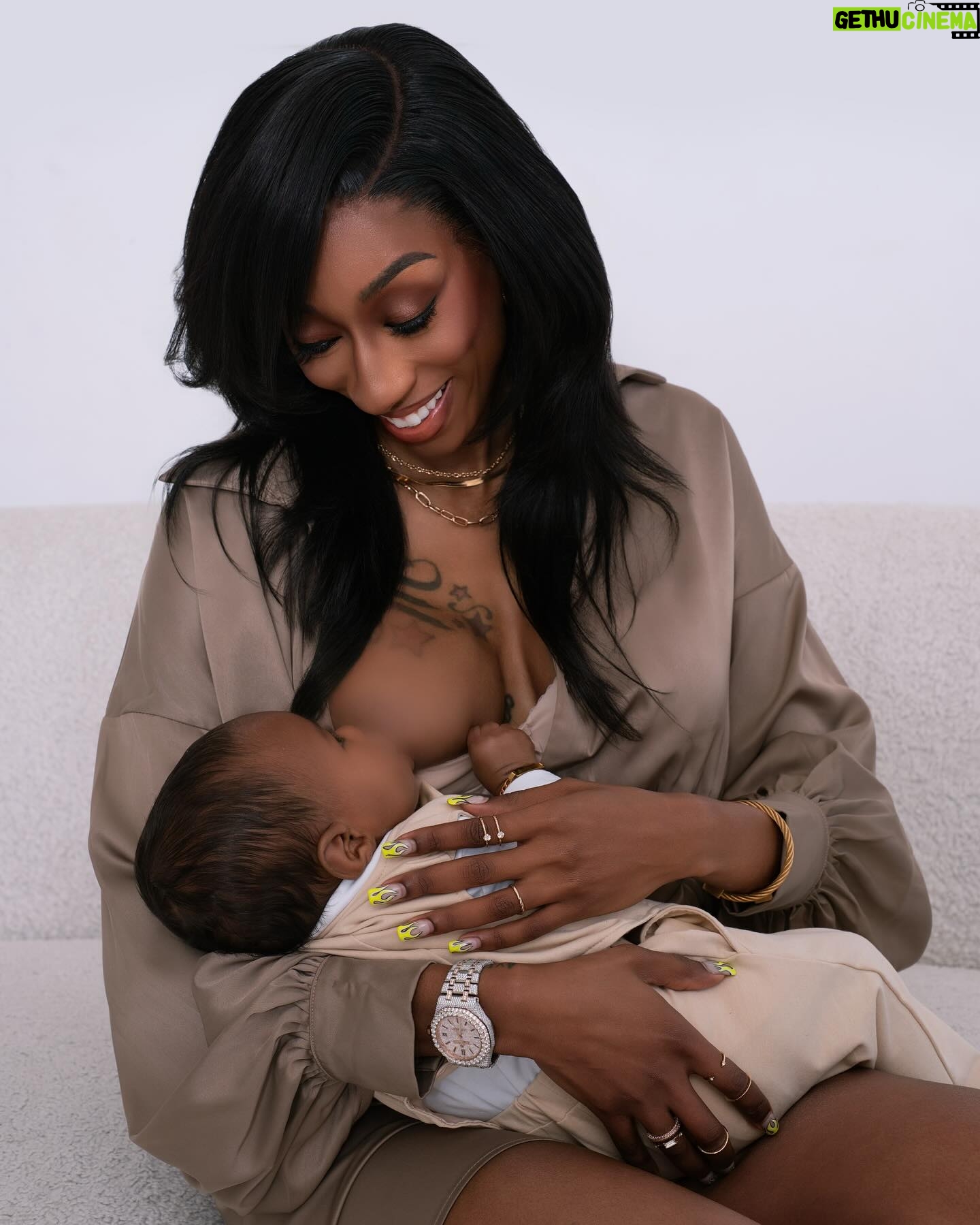 Lala Milan - 383.8K Likes - My First Mother’s Day🥹 I still can’t believe I’m a MOM! Today is so special to me not only because I’m celebrating myself, but I’m continuously celebrating my mom as well.
For me, I’m only 4 months in with a lifetime to go, but baby boy has turned me into a whole softy.. I literally cried with him once because he was crying (he hates being in his car seat😩). He wakes up every morning with a smile on his face while looking into my eyes.. that’s the best part of waking up! I don’t need no Folgers in my cup😅 I could go on but I’d need more space.
To my mom, you the realest ni- .. National treasure, on my team. Thank you for always being there for me. I still can’t believe you moved to California because you refuse to let any one else be a nanny to your grandson. I thank God for you. I’m posting you today but I celebrate you everyday. I love you deeply❤️
Happy Mother’s Day to all the Mothers out there! Give yourself grace🫶🏾