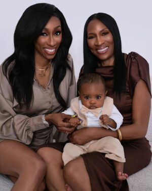 Lala Milan Instagram - My First Mother’s Day🥹 I still can’t believe I’m a MOM! Today is so special to me not only because I’m celebrating myself, but I’m continuously celebrating my mom as well. 

For me, I’m only 4 months in with a lifetime to go, but baby boy has turned me into a whole softy.. I literally cried with him once because he was crying (he hates being in his car seat😩). He wakes up every morning with a smile on his face while looking into my eyes.. that’s the best part of waking up! I don’t need no Folgers in my cup😅 I could go on but I’d need more space. 

To my mom, you the realest ni- .. National treasure, on my team. Thank you for always being there for me. I still can’t believe you moved to California because you refuse to let any one else be a nanny to your grandson. I thank God for you. I’m posting you today but I celebrate you everyday. I love you deeply❤️ 

Happy Mother’s Day to all the Mothers out there! Give yourself grace🫶🏾