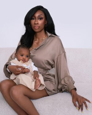 Lala Milan Instagram - My First Mother’s Day🥹 I still can’t believe I’m a MOM! Today is so special to me not only because I’m celebrating myself, but I’m continuously celebrating my mom as well. 

For me, I’m only 4 months in with a lifetime to go, but baby boy has turned me into a whole softy.. I literally cried with him once because he was crying (he hates being in his car seat😩). He wakes up every morning with a smile on his face while looking into my eyes.. that’s the best part of waking up! I don’t need no Folgers in my cup😅 I could go on but I’d need more space. 

To my mom, you the realest ni- .. National treasure, on my team. Thank you for always being there for me. I still can’t believe you moved to California because you refuse to let any one else be a nanny to your grandson. I thank God for you. I’m posting you today but I celebrate you everyday. I love you deeply❤️ 

Happy Mother’s Day to all the Mothers out there! Give yourself grace🫶🏾
