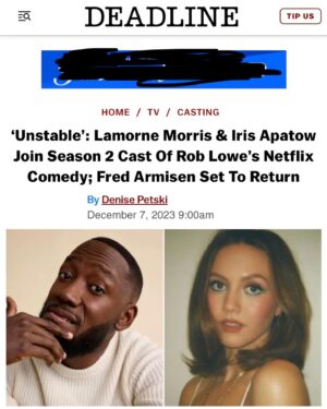 Lamorne Morris Instagram - Can’t wait for y’all to see it!!!! This cast is crazy! #Unstable