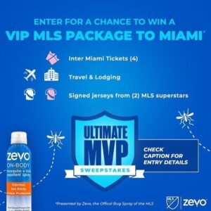 Landon Donovan Instagram - No bug bites ✅ Offers great prizes for soccer fans ✅ Allowed to make fun of my hair ✅ @ZevoInsect #ad
 
Enter the Ultimate MVP Sweepstakes for a chance to Score a VIP Package with #Zevo! 𝐓𝐚𝐠 𝐚 𝐟𝐫𝐢𝐞𝐧𝐝 𝐢𝐧 𝐭𝐡𝐞 𝐜𝐨𝐦𝐦𝐞𝐧𝐭𝐬 𝐛𝐞𝐥𝐨𝐰 𝐭𝐨 𝐞𝐧𝐭𝐞𝐫 𝐭𝐨 𝐰𝐢𝐧:
 
4 🎟️ and a VIP experience at the 9/28 Inter-Miami match, including ✈️ & 🏨 !!
2 signed jerseys, including mine
Tickets to other MLS matches
A Zevo MVP family pack & much more!
 
No purch nec 50 US/DC, age 18 . Ends 8/15. Rules: www.zevoinsect.com/mvpsweepstakes