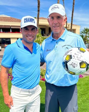 Landon Donovan Instagram - USA Captain 🤝 Ryder Cup Captain 🇺🇸 Landon Donovan played alongside Tom Lehman at this week’s pro-am.