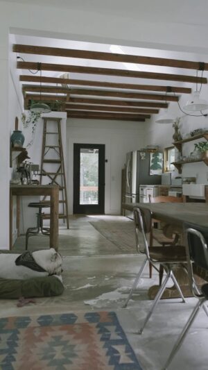 Lane Toran Instagram - This was fun. First mini tour of my house. Only took 7 years of blood, sweat & tears 🌿
.
.
.
.
.
#interior #interiordesign #remodel #industrial #loft #rustic #boho #mykitchen #housetour #remodelista #apartmenttherapy @my.lvngrm #clubcu