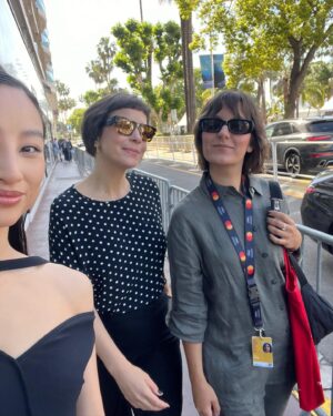 Lang Khê Tran Instagram - End of @festivaldecannes with the Best Director award for Grand Tour by Miguel Gomes ✨ 
Blessed and grateful, now can’t wait for your guys to see us on screen @crista_alfaiate @goncalo_waddington 
Thank you for making me pretty for the red carpet@courreges @luanashaus @caroline_lachenal 
glamteam @karinevalbrun @biancaby.merveille 
🪩