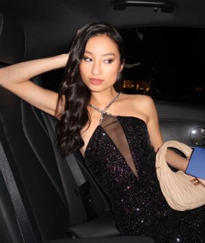 Lang Khê Tran Instagram - Paris by night 🪐☂️🍂🦄
Outfit @unerobeunsoir x @azzaro_official ✨
Make up @oriane.makeupartist ✨
Hair @manuela_duhamel ✨
