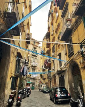 Lara Wolf Instagram - Napoli - I think you put a spell on me - because I’m enamored with you!!! The Spanish Quarter is a different universe all together- the mysterious, the extravagant, the wild, the laundry and Maradona obsession, Pizze Fritti — talking about Pizza - Napoli IS number 1 in the world (@pizzerialaezza)!! #italy #napoli #pizza #actor #daytrip #cinema #love #travel