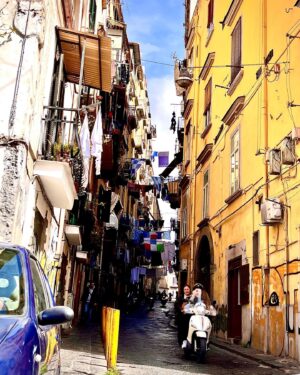 Lara Wolf Instagram - Napoli - I think you put a spell on me - because I’m enamored with you!!! The Spanish Quarter is a different universe all together- the mysterious, the extravagant, the wild, the laundry and Maradona obsession, Pizze Fritti — talking about Pizza - Napoli IS number 1 in the world (@pizzerialaezza)!! #italy #napoli #pizza #actor #daytrip #cinema #love #travel