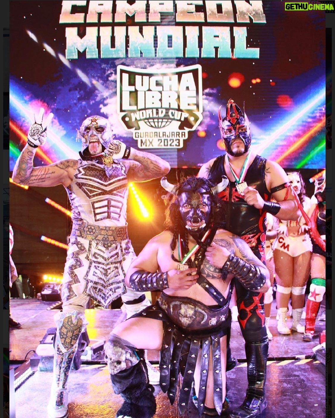Laredo Kid - 1.4K Likes - Representamos a el equipo de México @luchalibreaaa y somos los Campeones absolutos de Lucha libre World Cup 2023 en Guadalajara @penta_zero_miedo @realblacktaurus
Gracias a toda la afición por su apoyo seguimos avanzando…
NADA PUEDE DETENERNOS 🔥