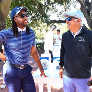 Larry Fitzgerald Jr. Instagram - Great time with @workday and @eatlearnplay this past weekend at the 4th Annual Charity Classic 🏌🏾‍♂️ Steph, Ayesha, and their team do incredible work through this organization, and watching them team up with Workday consistently has been awesome.

Wanted to show love to Aneel Bhusri and the entire @workday_sports family for their commitment to growing this community around positive impact.

All proceeds from the event are going to Eat. Learn. Play’s. efforts to support safe spaces to play for elementary and middle schools across the Bay Area.