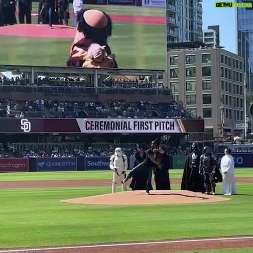Lateef Crowder - 1.3K Likes - Mando’s first pitch for the @padres v @raysbaseball game