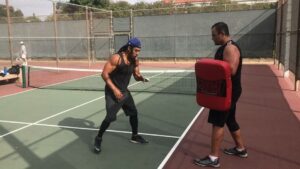 Lateef Crowder Instagram - Happy Monday... Here is a little “lung burner”for all you do want to get your cardio going this week with my brothers Justin and @enele.m . 
Feliz segunda-feira! Aqui com meus irmãos @enele.m e Justin fazendo “cardio-Capoeira”tenha uma ótima semana #capoeira #bros #training #treino #fitness #cardio #martialarts #therapysundays #lateefcrowder #lateefcrowderdossantos #bahia #brasil #artemarcial