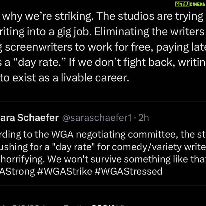 Laura Niemi - 3 Likes - It starts on the page. In solidarity. 🖤#wga