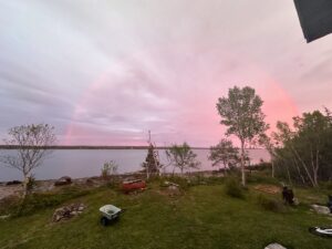 Lauren Hammersley Instagram - Taken just now, not edited and the same view as last nights rainbow. Bizarre and beautiful.