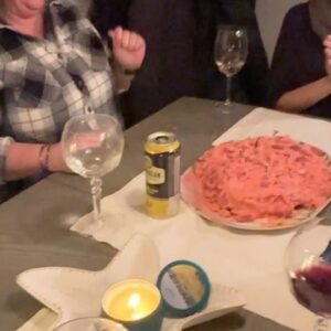 Lauren Hammersley Instagram - “Whatever works” 🤣🤣🤣
I made my amazing friend, who makes the most elaborate cakes, the ugliest cake, for her birthday. My mom always made this for me on Valentine’s Day 🥰 and it is actually delicious 😅