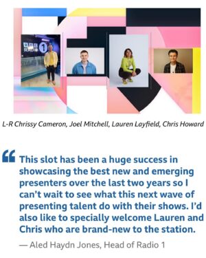 Lauren Layfield Instagram - BBC RADIO 1.

Please allow me 3-5 working days to come back to you, I am not OK hun, BBC Three last week, R1 this week. These are the jobs I’ve had chalked up on my list of ‘things I want to do’ and they’re here and my gratitude is off the scale. 

See you in January, and yes, that means we’re switching that early alarm clock back on…⏰