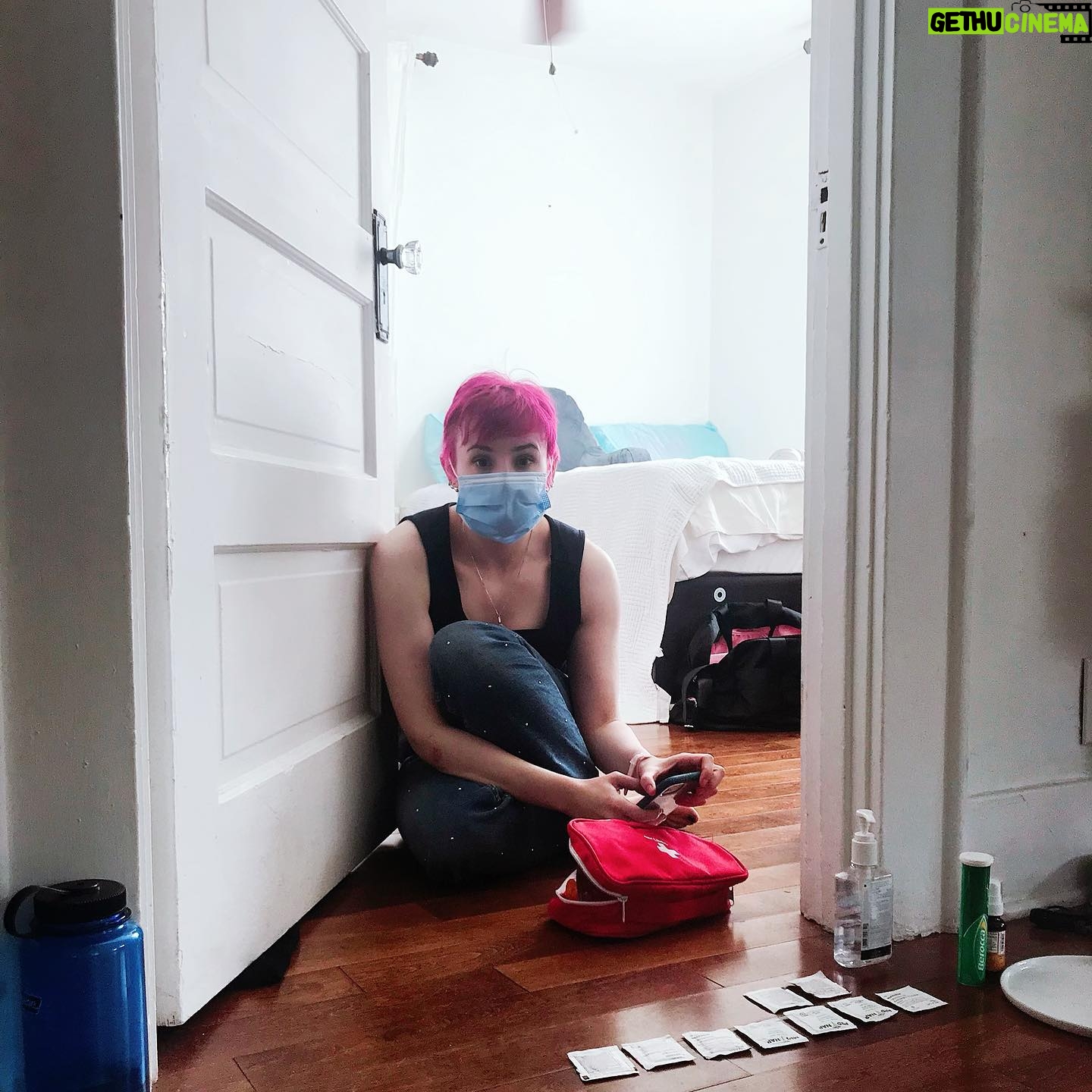 Laurie Penny - 521 Likes - Self-quarantining in my room to protect my housemates until I can get a test. Stay safe everyone!