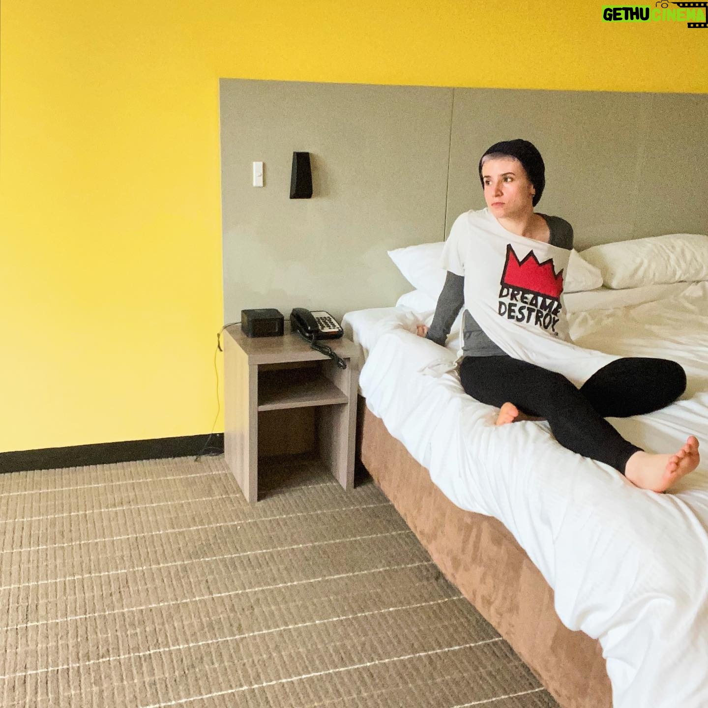 Laurie Penny - 548 Likes - Caption Competition: Quarantine Edition (day 8 of Sydney hotel room quarantine, featuring REAL YELLOW WALLPAPER)