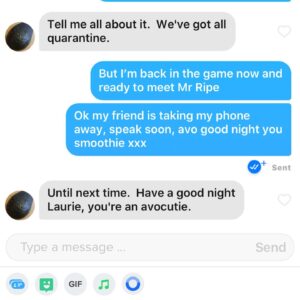 Laurie Penny Instagram - I hear all these horror stories about Tinder but honestly I’m having a great time.