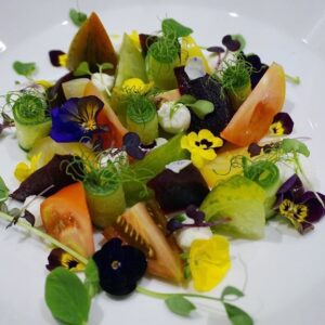 Lawrence Duran Instagram - Heirloom tomatoes/ Sous vide beets/ Capricho de cabra/ Persian cucumber/ Basil oil .
.
.
.
.
.
.
.
#HeirloomTomatoSalad #Beets #GoatCheese #FunWithFood #Delicious #Salad #FitFam #London #FitFoodie #IGFitness #InstaFit #PicOfTheDay #FoodPorn #InstaDaily #Chef #ChefLife #PrivateChef #WahlbergChef #Blessed