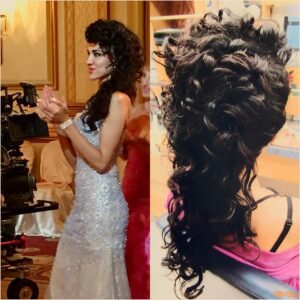 Layla Alizada Instagram - 5 days till @shuteyeonhulu  season 2!  Here’s Simza season 1. When I quickly glanced at the pic, I thought it was a wig replica but then  realized it was me and all my own hair 😄 Beautiful job by the hair department creating this updo. Kinda looks like a flower. #ShutEyeOnHulu #setlife