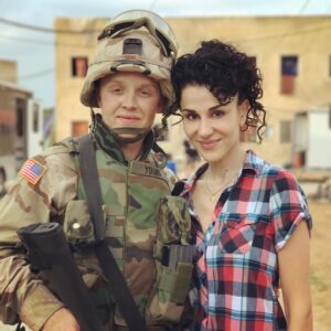 Layla Alizada Instagram - Who's this cutie in combat gear? #setvisit #longroadhome #texas