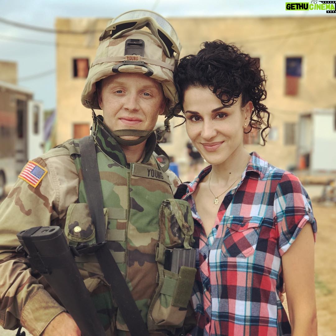 Layla Alizada - 7.6K Likes - Who's this cutie in combat gear? #setvisit #longroadhome #texas