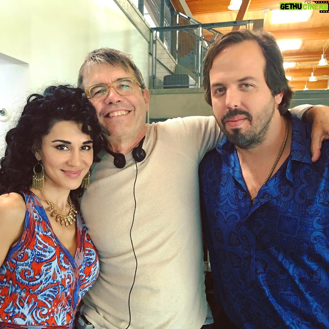 Layla Alizada - 1.2K Likes - Behind the scenes @shuteyeonhulu with our talented director Stephen Gyllenhaal and my partner in crime Angus Sampson. What would you like to see Simza do in season 2?