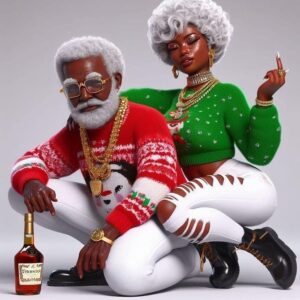 Laz Alonso Instagram - Have a very Merry Christmas from Suga Santa 🎅🏾 💰
Feliz Navidad de tu Papi Santa 😆