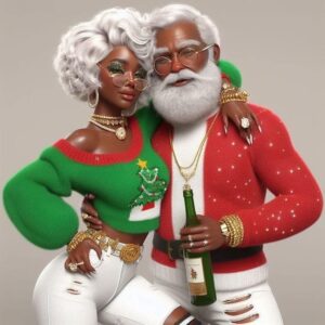 Laz Alonso Instagram - Have a very Merry Christmas from Suga Santa 🎅🏾 💰
Feliz Navidad de tu Papi Santa 😆