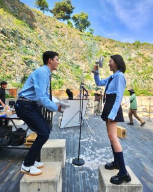 Lee Bom-so-ri Instagram - -
유독 더웠던 날☀️
넥타이도 빌려주고 선풍기도 쐬어주고
밥도 잘 사주는 서윗남 소호쒸와☁️

🌸4월은 너의 거짓말🌸
6/28! 곧! 💓