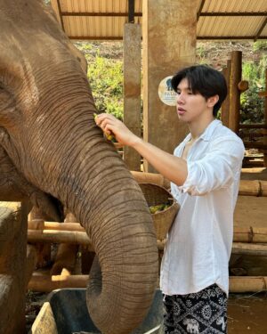 Lee Long Shi Instagram - ใฝ่ฝันขึ้นไปเป็นควาญช้าง 🐘🫶🏻