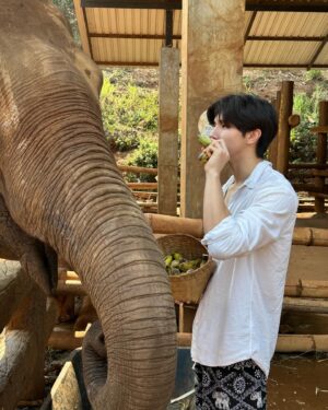 Lee Long Shi Instagram - ใฝ่ฝันขึ้นไปเป็นควาญช้าง 🐘🫶🏻