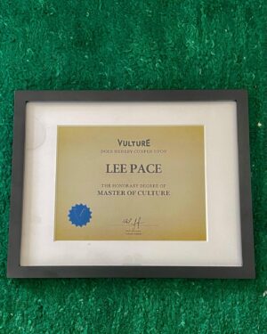 Lee Pace Instagram - THANK YOU. @vulture 👨‍🎓