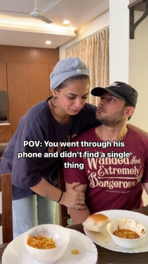 Leenesh Mattoo Instagram - Tag your bf/gf because we know you’ve done it too! 😝

#instagram #explore #relatable #viral #leevani #couple #funny #trending