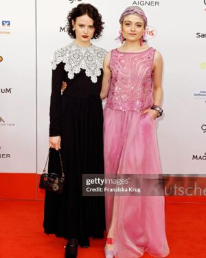 Lena Urzendowsky Instagram - Such a beautiful Night at @deutscher_filmball with @constantinfilm ✨ 

It was a Dream in pink 🌸

dress @emporioarmani 
Styling @huelya_akin 
h/m @selinasrdt