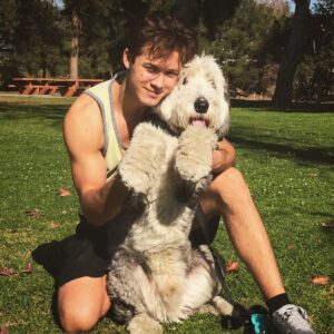 Leo Howard Instagram - What a woofer @murphythesheepdog