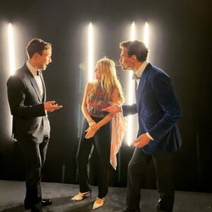 Leo Suter Instagram - Thank you for having me at the @alfreddunhill pre-BAFTA party. And, once again, thank you @kilgour for letting me wear such smart kit. @losnandoshermanos looking sharp too.

#dressdownfriday