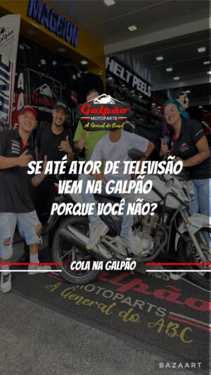Leonardo Oliveira Instagram - Essa semana recebemos uma visita muito especial aqui na galpão.Nosso parceiro @leonardooliveiraof , veio consertar a moto e confiou no nosso trabalho, muito obrigado parceiro! 🫡🚀

FOTOS ILUSTRATIVAS

Contato: (11) 91220-2082 ou via Instagram Direct.

ONDE COMPRAR:

SÃO BERNARDO DO CAMPO
Alameda Dom Pedro de Alcântara 1035 (Nova Petrópolis)
Frei Gaspar 275 (Vila Santa Rita de Cassia)

DIADEMA
Fabio Eduardo Ramos Esquivel 2919 (Centro)

SANTO ANDRÉ
Av Itamarati 3013 (Parque Erasmo)
Av Cap. Mario Toledo de Camargo 4600 (Vila Luzita)

SÃO PAULO
Av. Sapopemba, 15814 - Jd. Adutora - São Mateus - SP

Av. Marechal Tito, 7557 - Jd das Oliveiras - Itaim Paulista - SP

Consulte formas de pagamento disponíveis.
Enviamos para todo o Brasil!

#galpao #galpaomotoparts #moto #honda #yamaha #bmw #suzuki #kawasaki #motopecas #motos #mecanica #carinhadeanjo