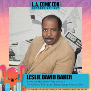 Leslie David Baker Instagram - LOS ANGELES I’ll be at booth 1013 at @comicconla from Friday-Sunday! We will be debuting MY PRETZELS! 🥨 will be available for purchase along with photo ops, autographs, Tshirts, merchandise, and many other comic con LA exclusives!! Looking forward to seeing all of you! Quantities are limited, please contact @imsofakingsexyy for packages and  pre-purchases! Online orders will be available soon!