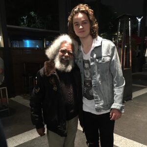 Levi Miller Instagram - An overdue catch up with the legendary Jack Charles.