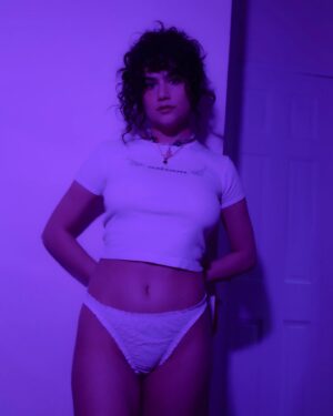Lexie Shoaibi Instagram - Think less “girl in the kitchen in her undies” and more “girl thinks she narrowly escaped a dangerous extra terrestrial that killed the rest of her astronaut crew but turns out the alien followed her so now she has to fight it again but this time in her undies. And then she becomes the warden of camp green lake.”
