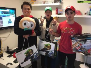 Liam Attridge Instagram - Thank you @Nintendo for hooking us up with some swag! Love your system and im excited to play😎😎😎 #gift