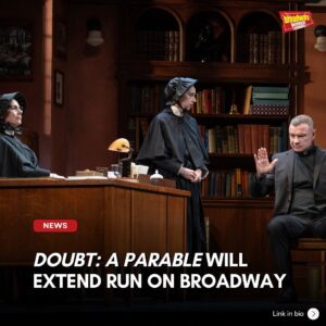 Liev Schreiber Instagram - @roundaboutnyc just announced a one-week extension for John P. Shanley’s Tony Award & Pulitzer Prize-winning play Doubt: A Parable, starring @lievschreiber & @thisisamyryan. Learn more at the link in our bio.